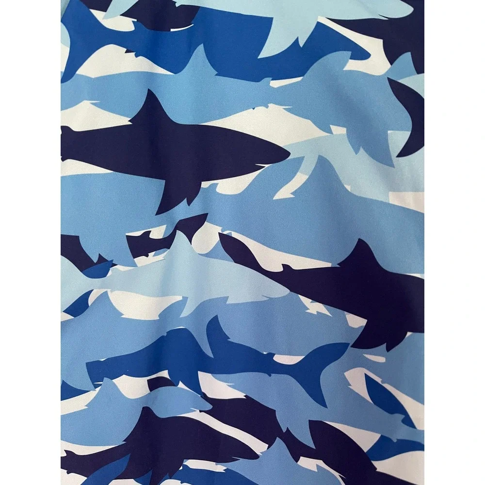 Loudmouth Golf Mens Blue Shark Camo‎ Shorts Size 40 Sharknado Performance